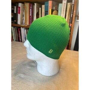 BULA Beanie Hat‎ Green Embroidered B Logo Made in Canada Winter Warm Knit